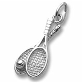 CHTD - Sterling Silver Double Tennis Racket Charm