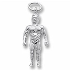 CHW - Sterling Silver Wrestling Charm