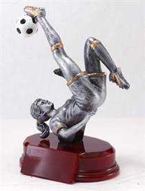 CAT-9 - Female Soccer Resin Figure