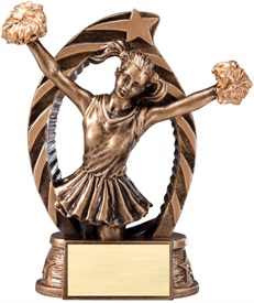 MRST 5 1/2 inch Tall Cheerleading Resin Trophy