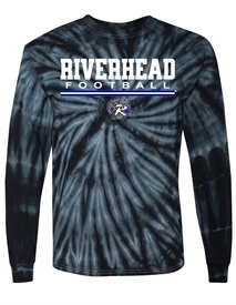 Riverhead High School Black Tie Dye Long Sleeve T-Shirt - Orders due Friday, September 29, 2023