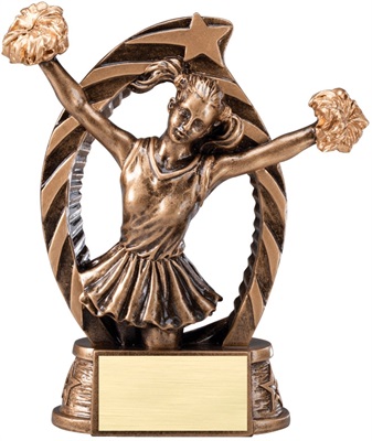MRST 5 1/2 inch Tall Cheerleading Resin Trophy
