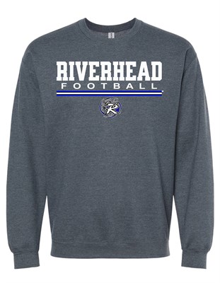 Riverhead High School Charcoal Crewneck Sweatshirt - Orders due Friday, September 29, 2023